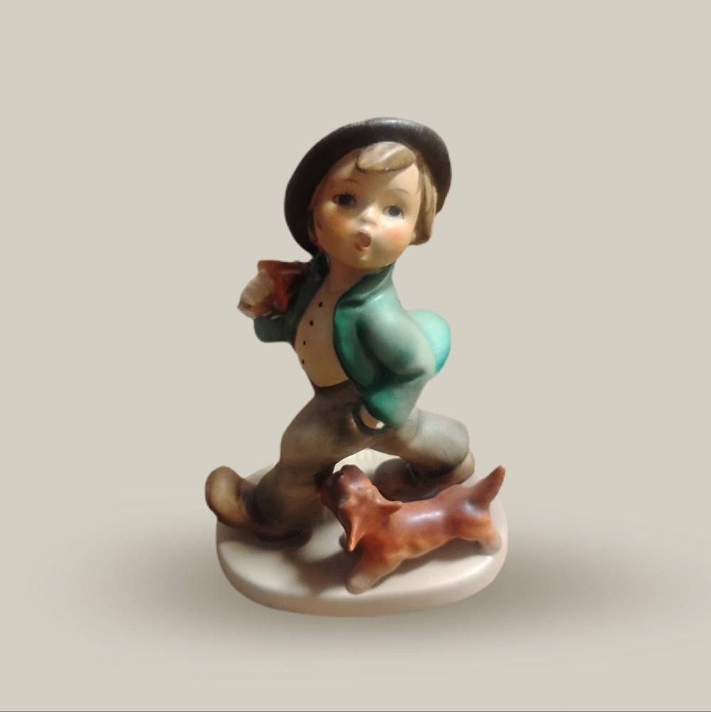 Charming hummel Boy and Dog Figurine